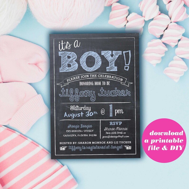 Printable It S A Boy Baby Shower Invitations Custom Etsy Printable It S A Boy Baby Shower Invitations Custom Etsy
