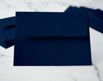 Dark Blue A2 Envelopes for Notecards & Stationery | NAVY 4 3/8" x 5 3/4"