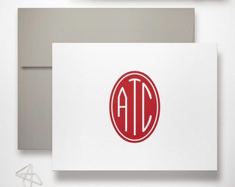 Personalized Stationary Sets of Monogrammed Notecards & Envelopes | CIRCLE MONOGRAM