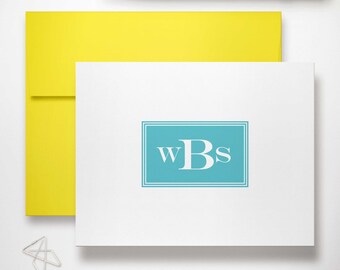 Monogrammed Notecard Set - Personalized Stationary Gifts for Men & Women | ENGRAVED MONOGRAM