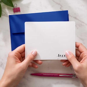 Custom notecard sets with envelopes for birthday gift ideas, bridal shower gifts, and graduation gifts