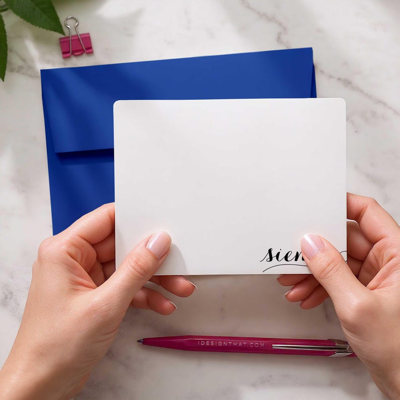Custom notecard sets with envelopes for birthday gift ideas, bridal shower gifts, and graduation gifts