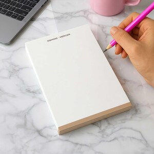 Notepad for men personalized as a useful desk gift for a father, brother, son, graduate, coworker, mentor, or professional.