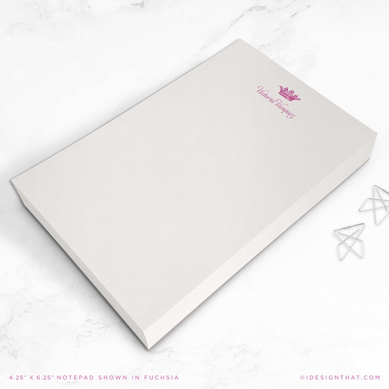Custom Stationery Notepad Personalized for Queens & Pageant Etsy