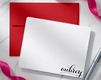 Tarjetas planas personalizadas - Set de papelería personalizado con sobres / HOLLA SWASH