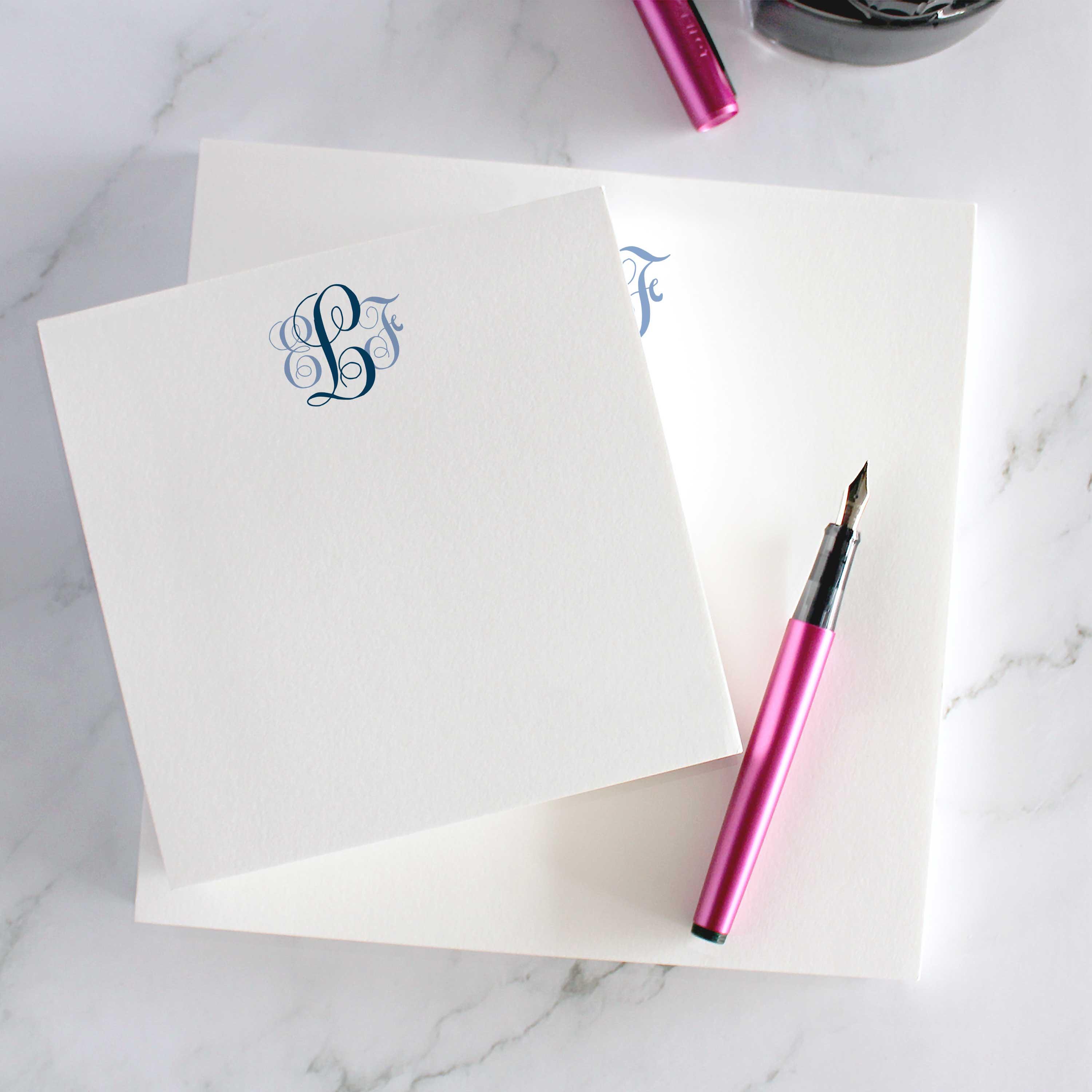 Personalized Square Notepad for Women – Gifts for Her, Elegant Monogram ...