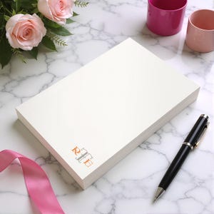 Monterey Monogram notepad with deeper ink tone, giving the design a classic mens stationary feel.