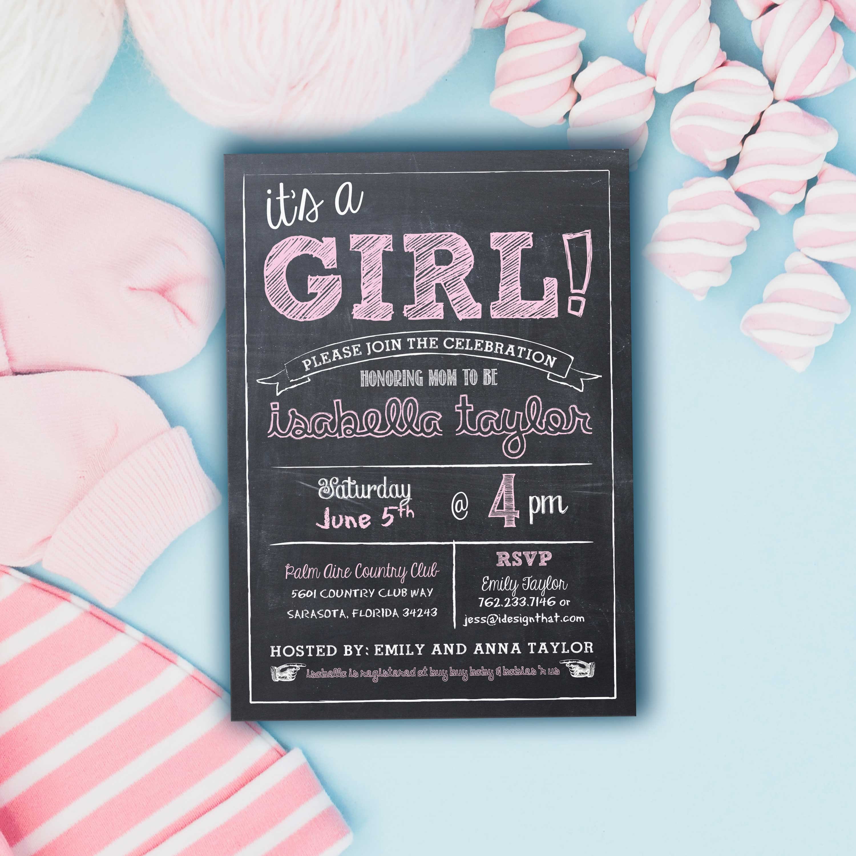trendy baby shower invitations