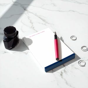 Men’s stationary in a personalized notepad format for work notes, weekend plans, household reminders, and quick handwritten lists.