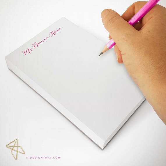 ON SALE Personalised Notepad Social Media Custom Best Friend Gift or Husband Gift for To Do List or Stationery with Personal Hashtags I
