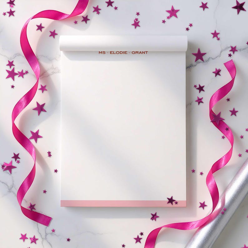 Custom note pad for boyfriend, friend, or partner personalized with his name for a birthday, anniversary, promotion, or just-because gift.