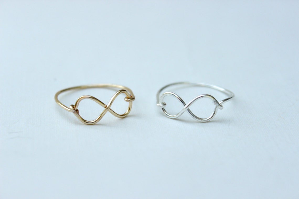 Infinity Ring Set of 2 Etsy