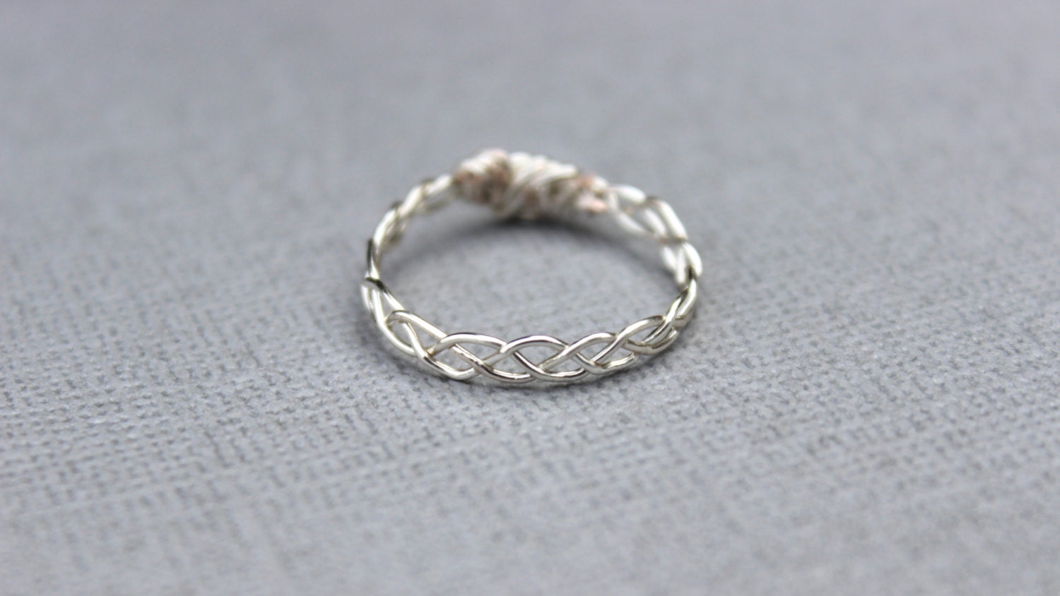 Hand Braided Stacking Ring, Gold or Silver Wire - Etsy