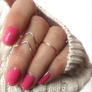 Rose Gold Knuckle Ring Set