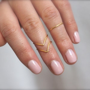 Gold  Knuckle Ring Set