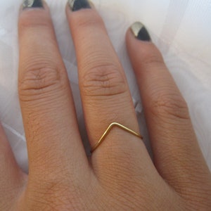Single Chevron Brass Ring