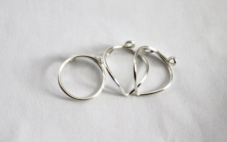 Knuckle Ring, Midi Ring, Stacking Ring ensemble de 3 image 2