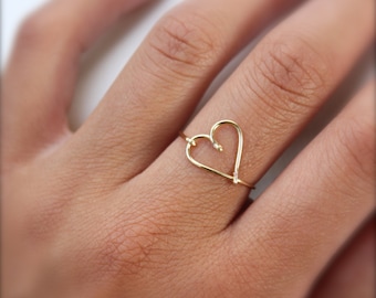 Black Friday Cyber Monday - Gold Heart Ring