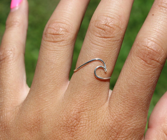 Wave Shape Wire Ring Gold-plated Sterling Silver Wave Shape Wire Ring Gold-plated Sterling Silver