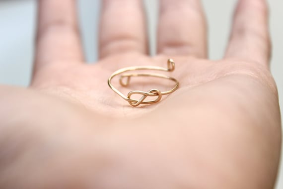 Gold Infinity Knot Ring Etsy Australia