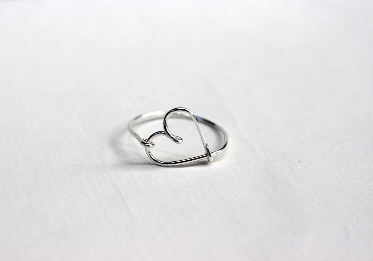 Sterling Silver Heart Ring Heart Ring Heart Rings Silver - Etsy