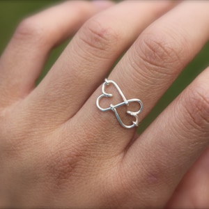 Infinity Heart Ring - Silver