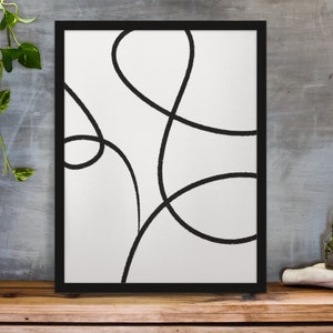 Abstract Line Art, Contemporary Art Print, Minimal Line Drawing Art, Continuous Line Art, Neutral Wall Art, Minimalist Wall Art