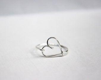 ■ENGBROX■ silver925 milky heart ring EBRG24009SV Silver Heart Ring - Etsy