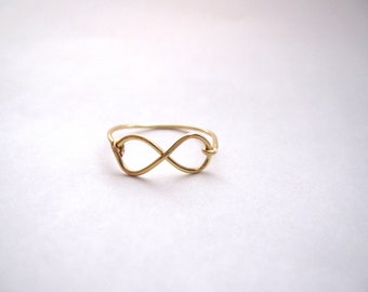 Gift - Gold Infinity Ring, Infinity Ring, Sideways infinity ring, infinity rings, simple infinity ring