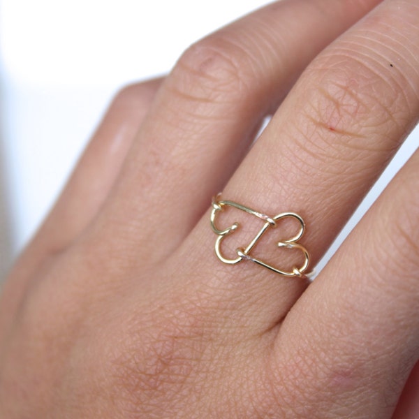 Gold Infintiy Heart Ring