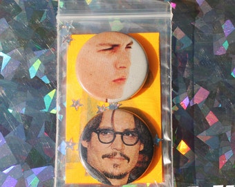 Vintage Johnny Depp Button Set