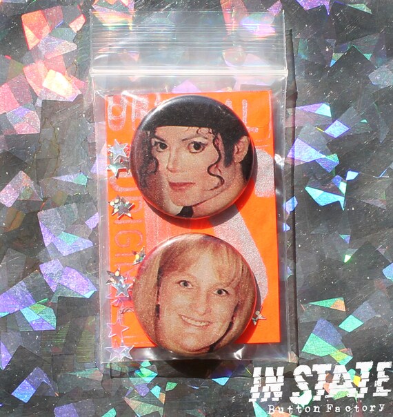 Vintage Michael Jackson & Debbie Rowe Button Set - Etsy