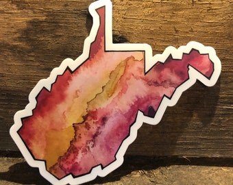 WV Watercolor Decal