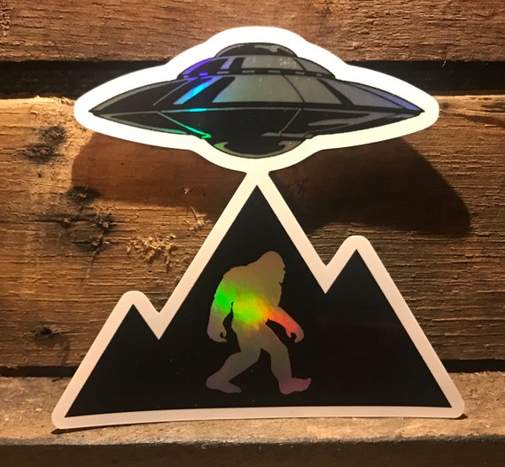 UFO over Sasquatch Decal