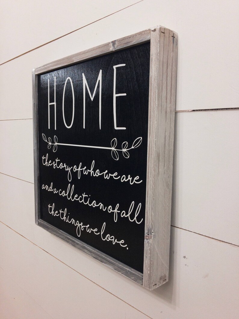 Home Is The Story Of Who We Are Wood Sign Home Wall Etsy