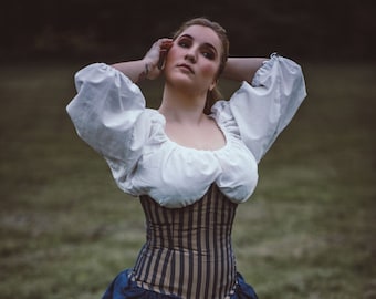 Long Waisted Under the Bust Corset perfect Renaissance Costume for a princess or pirate