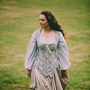 Long Wasted Corset Perfect Renaissance Costume for a princess or pirate