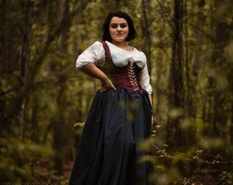Underbust Corset: Handmade Renaissance Bodice for Pirate Costume