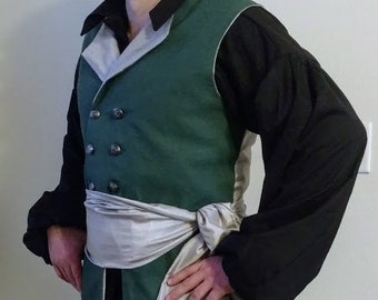 Renaissance Pirate double breasted waist coat or vest perfect costume for a pirate or a prince