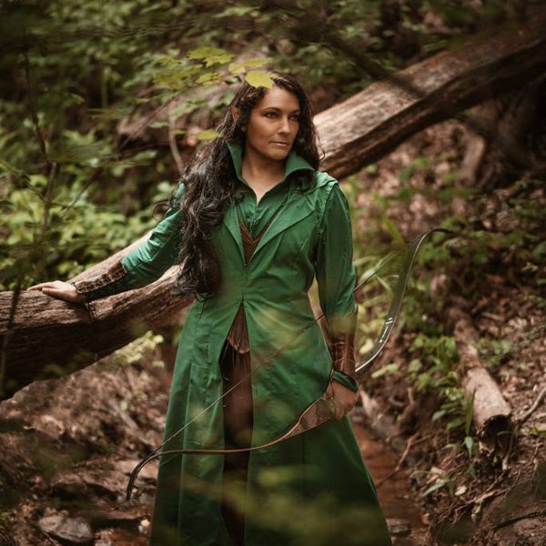 LOTR Tauriel's two green over dresses from Hobbit perfect Costume for peasant or pirate, Elf or Warrior