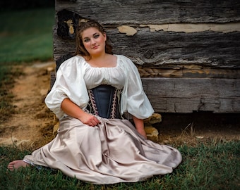 Leather Underbust Corset - Renaissance Wench, Pirate Costume