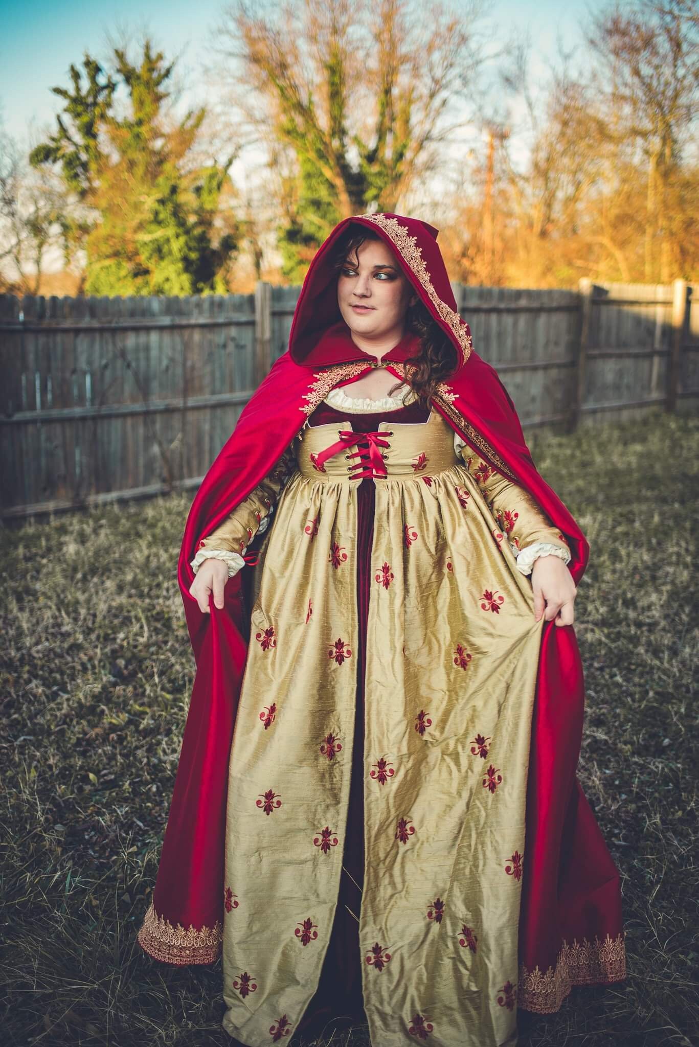 empire waist medieval dress Medieval Vintage Maxi Dress with Elasticized Empire Waist and Tassel Belt for All Sizes