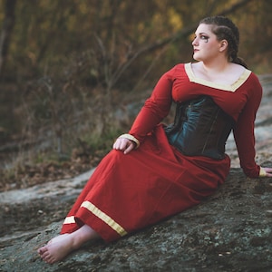 Leather long waisted corset perfect costume for princess or pirate