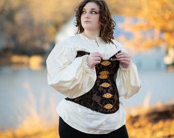 Lace cuff pirate shirt, perfect for a princess, pirate, wench, maiden, fairy, elf, or any period costume