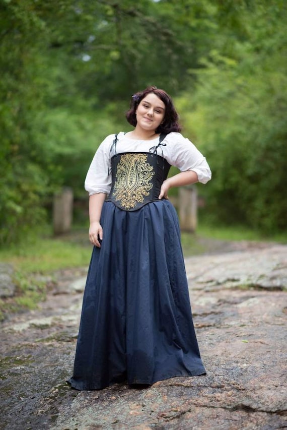 Victorian Flat Front Corset: Handmade Costume, Renaissance Faire - Etsy
