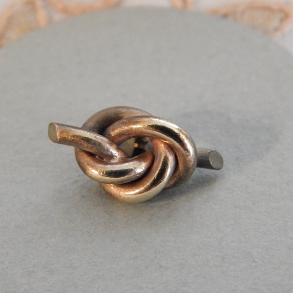 Smooth Round Brass Twisted into a Love Knot Button