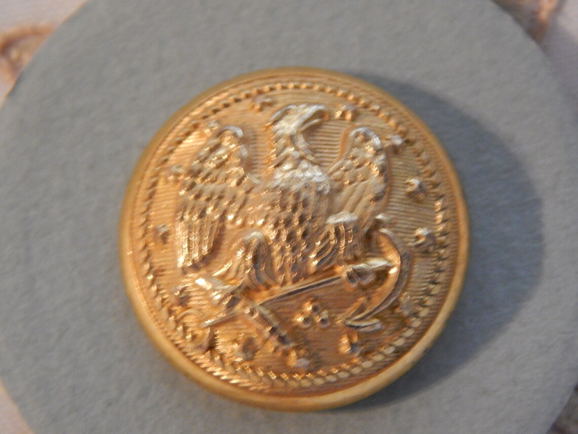 D. Evans - Uniform Button With Eagle and Anchor - Dating 1800's - Etsy