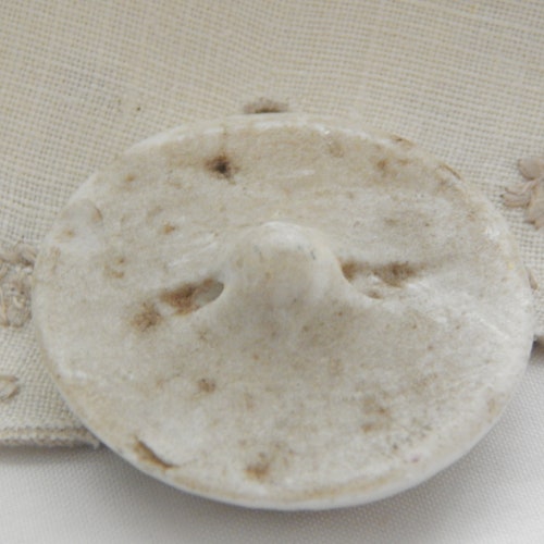 Floral Porcelain Antique Button - Circa shops Late 1700's to Early 1800's