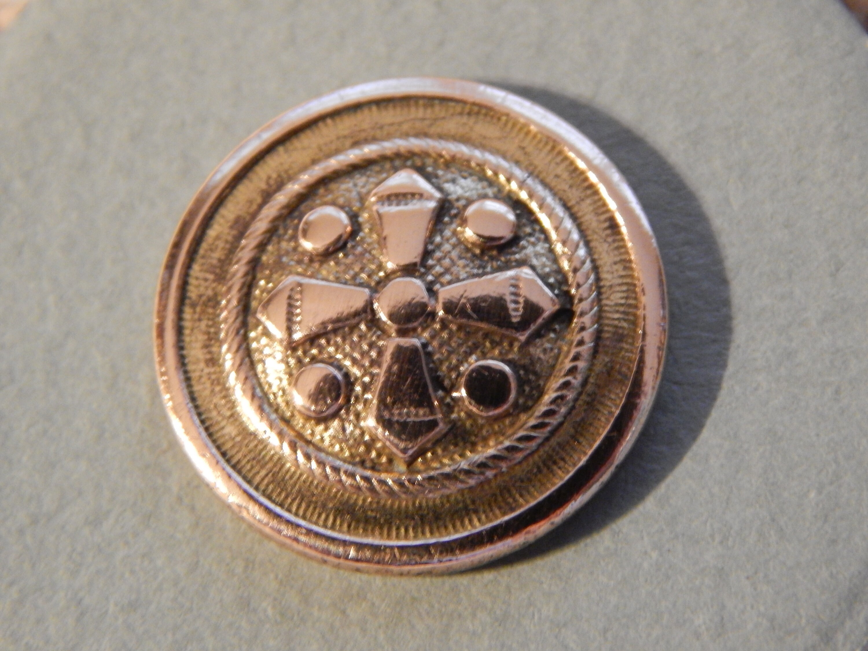 Ives Kendrick and Co. - Cross Design Golden Age Button - - Etsy