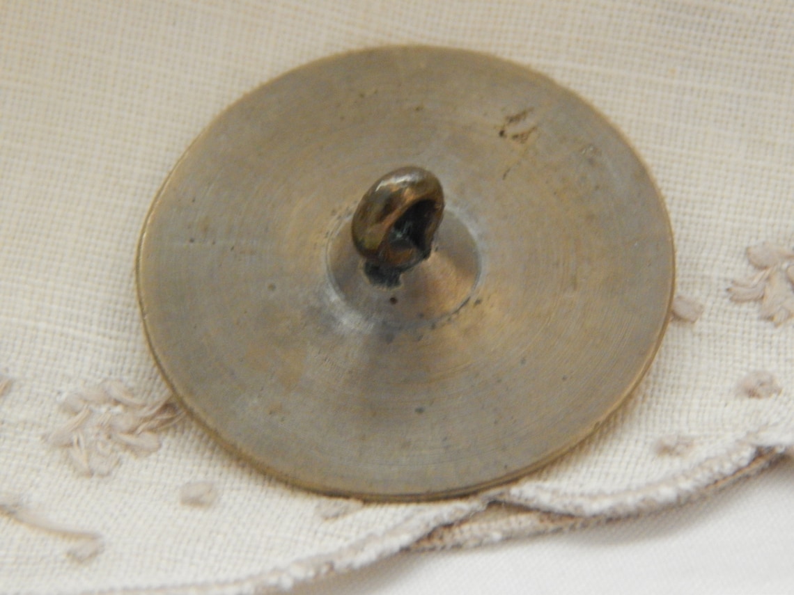 Floral Design Antique Tombac Button 18th Century Etsy